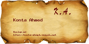 Konta Ahmed névjegykártya